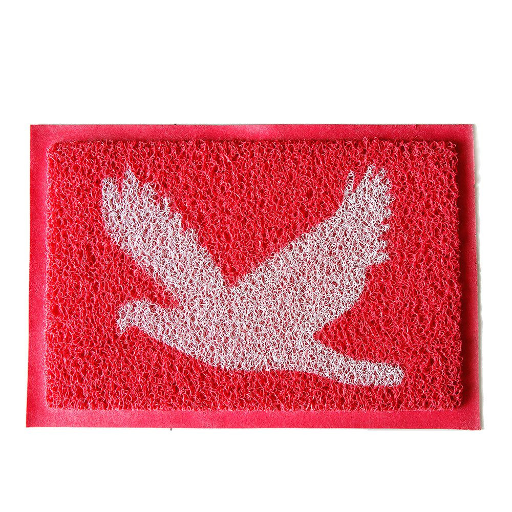 Kıvırcık Kuş Desenli Kapı Önü Paspas