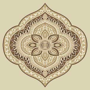 Sarmaşık Göbekli Cami Halısı Bej