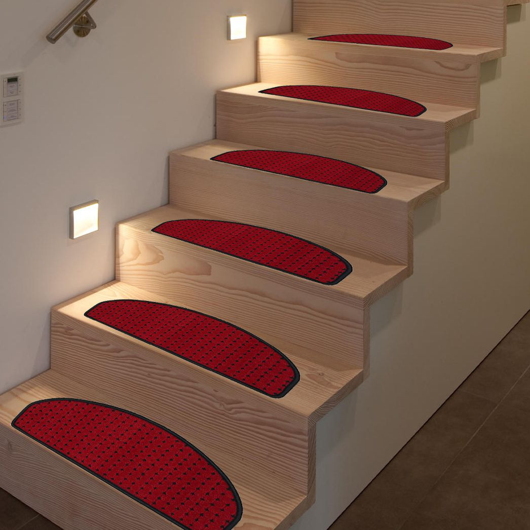 Bukle Halıdan Kaymaz Tabanlı Merdiven Basamak Paspası / Halısı