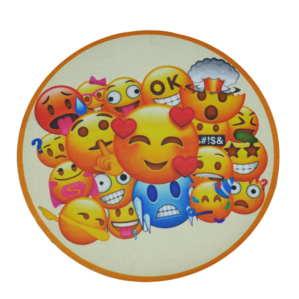 Emojiler Kaymaz Tabanlı Çocuk Odası Paspası