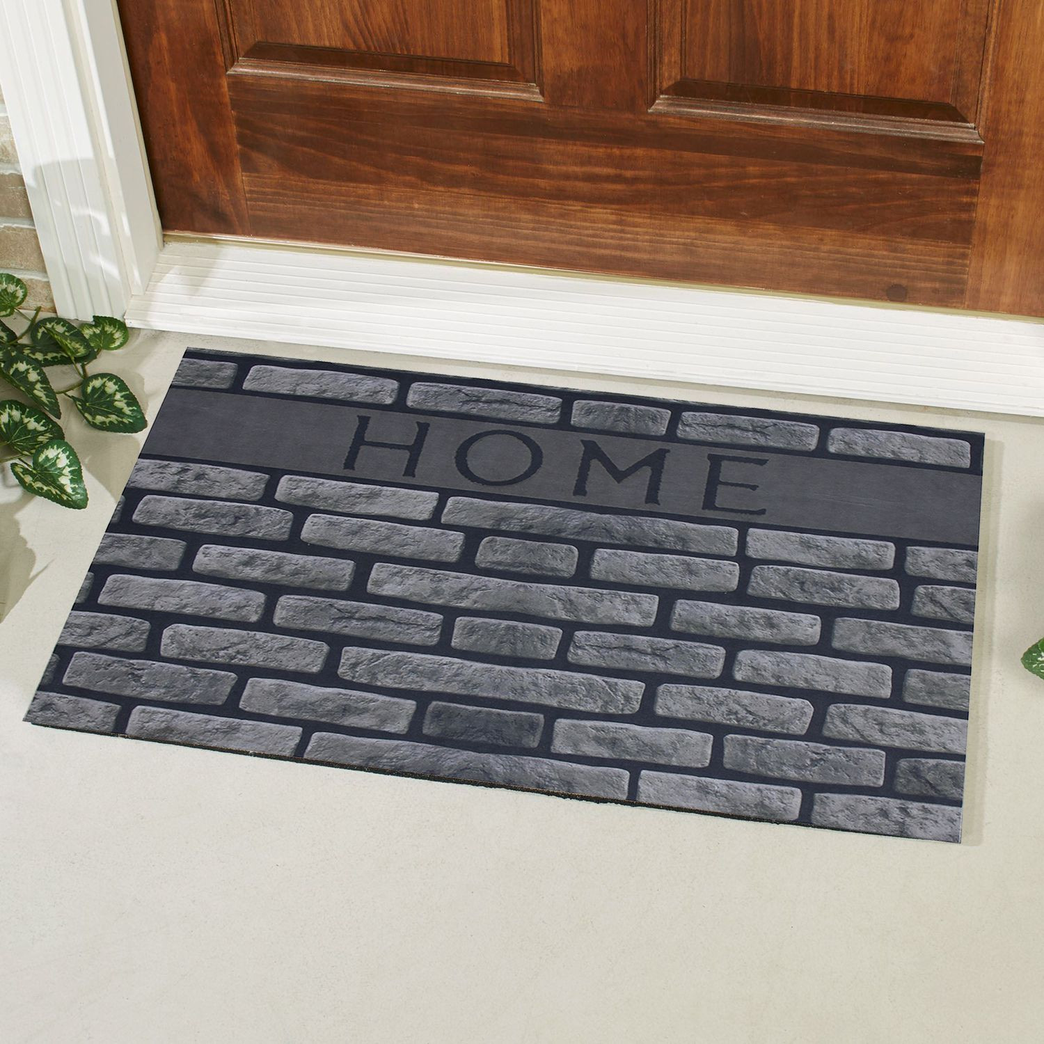 Home Yazılı Desenli Kauçuk Kapı Önü Paspası