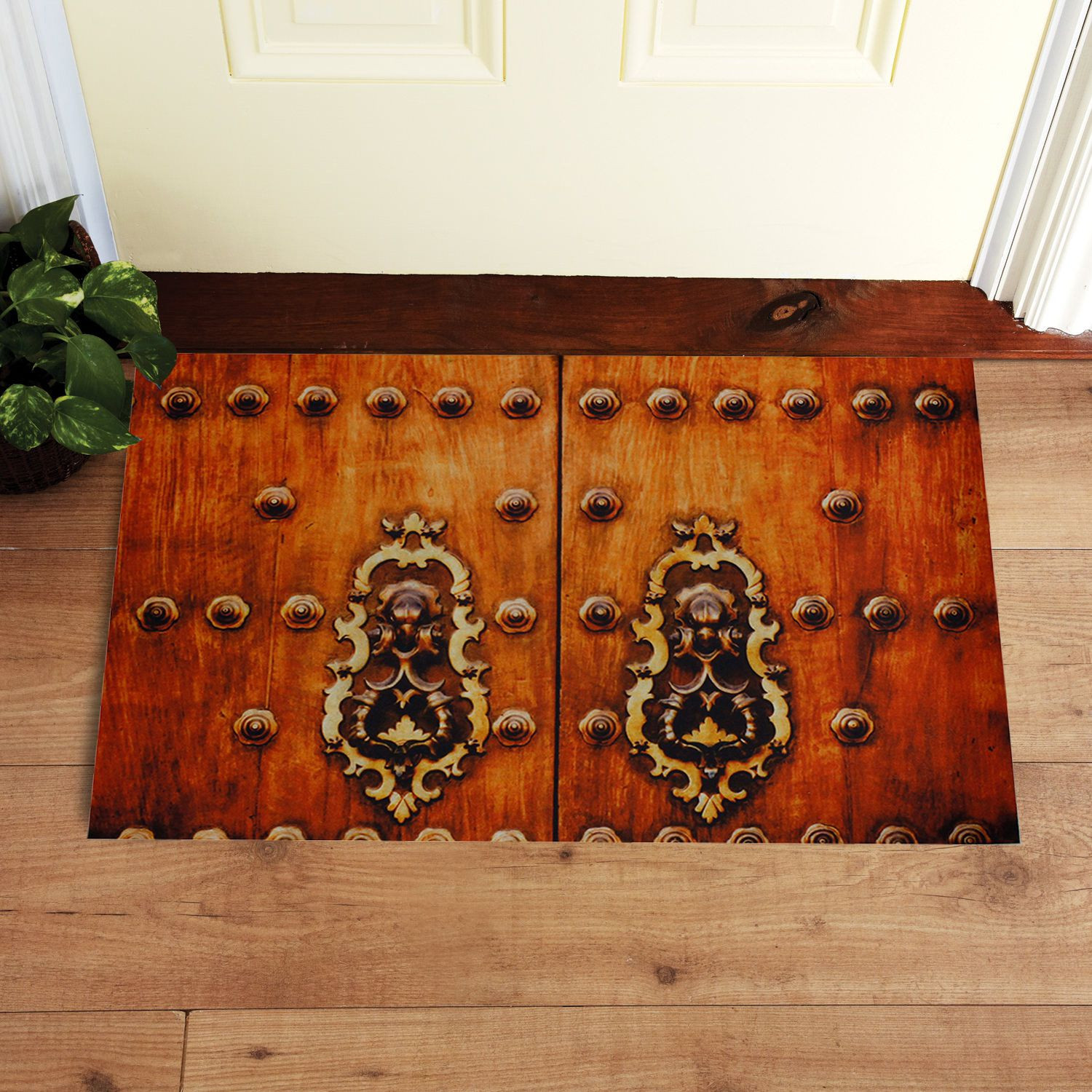 Kapı Desenli Kauçuk Kapı Önü Paspası