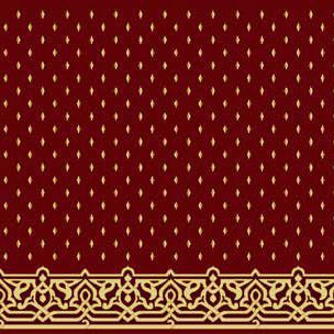 Fulyan Saflı Cami Halısı Koyu Bordo