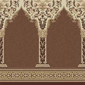 Buket Mihraplı Cami Halısı Koyu Bej