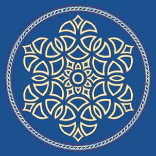 Salkım Göbekli Cami Halısı Mavi