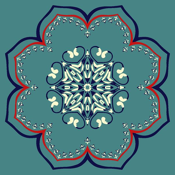 Mimoza Göbekli Cami Halısı Turkuaz