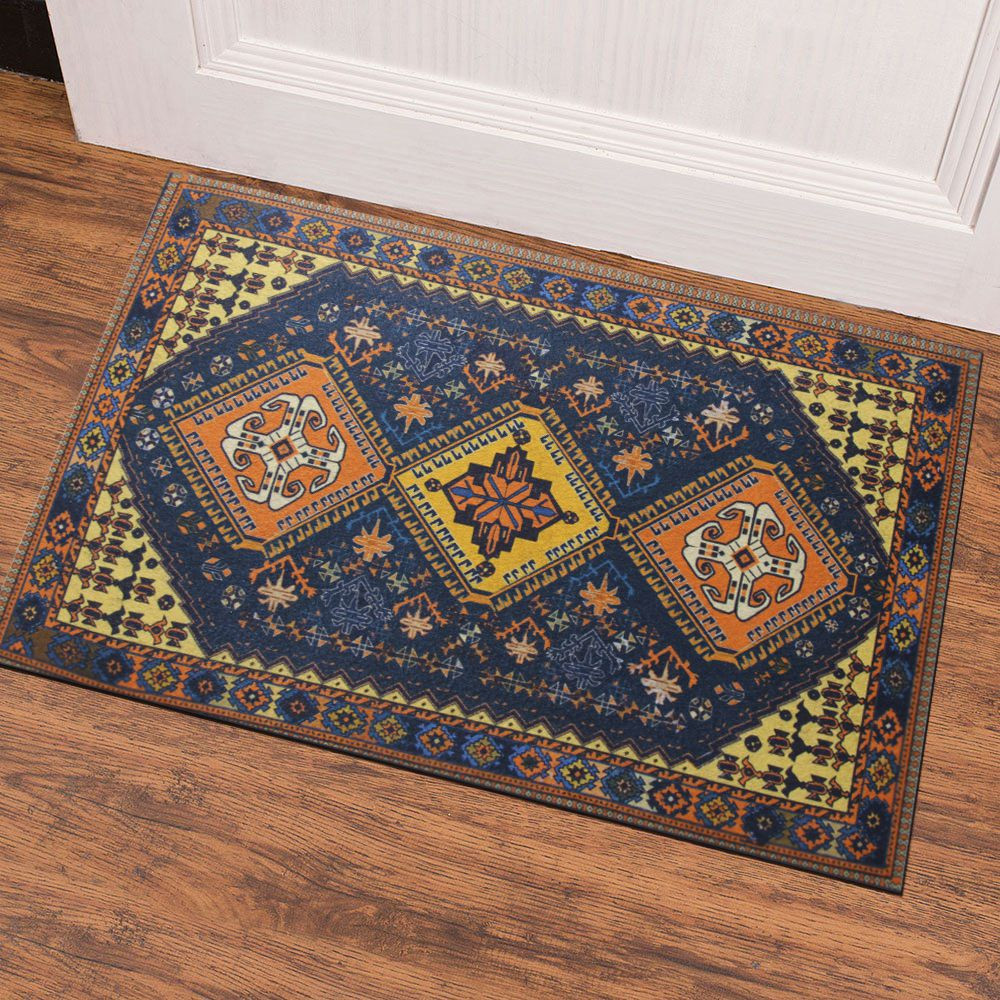 Otantik Kilim Desenli Kauçuk Kapı Önü Paspası