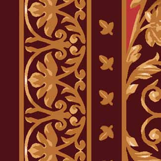 Samur S07 092 - 01 Bordo Desenli Otel Halısı 