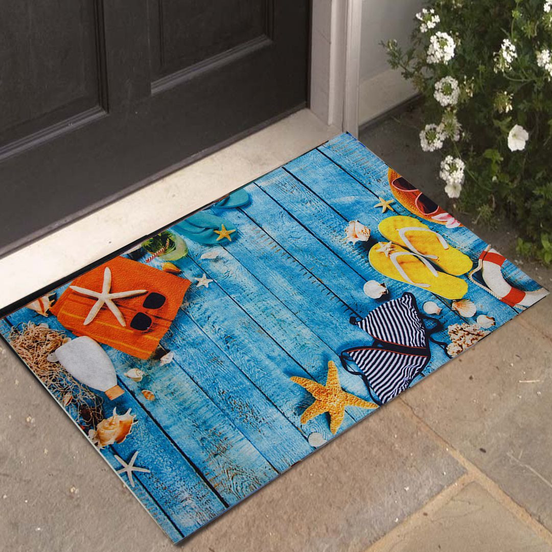 Summer Time Kauçuk Kapı Önü Paspası