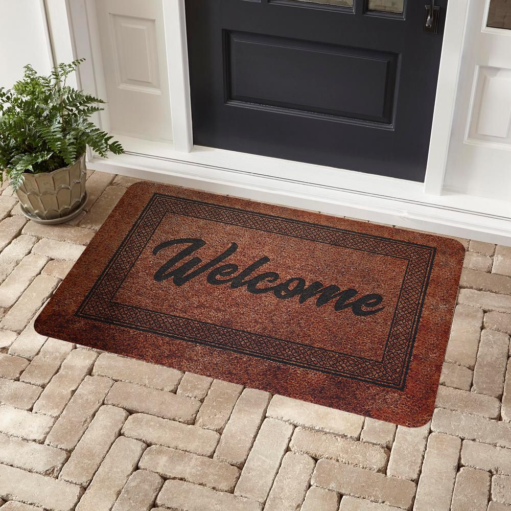 Welcome Baskılı Kaliteli Kauçuk Kapı Önü Paspası