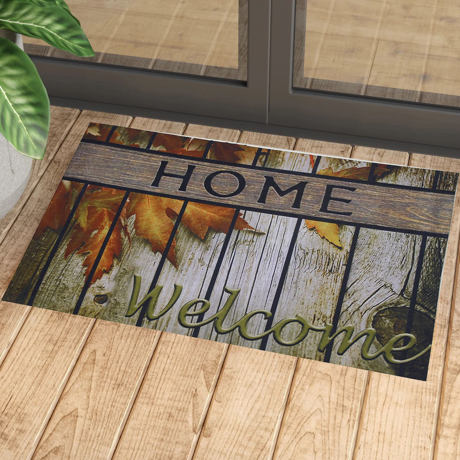Welcome Home Yazılı Kauçuk Kapı Önü Paspası