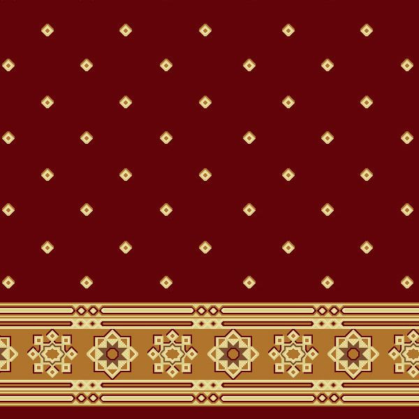 Yıldız Saflı Cami Halısı Bordo