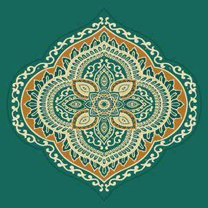 Sarmaşık Göbekli Cami Halısı Yeşil