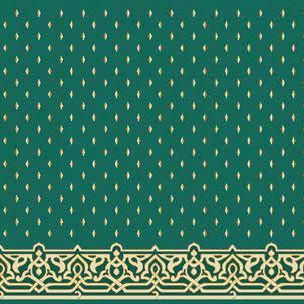 Fulyan Saflı Cami Halısı Yeşil